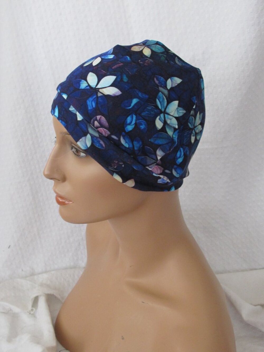 Handmade Stained Glass Print Messy Bun/Ponytail Hat